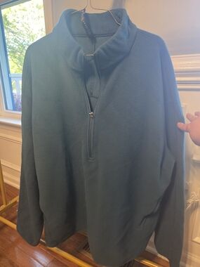 lululemon athletica Men’s Teal Quarter-Zip Fleece Pullover